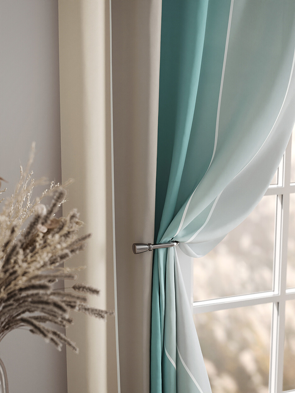 Фото №1244645 - 9750408 - Портьера 2 шт. — 150х280 см. - Комплект штор