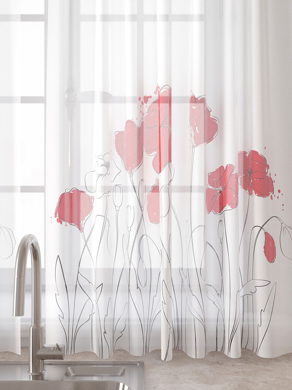 Фото №1313691 - 9915031180 - Вуаль 150х180 см — 2 шт., Ламбрекен 300х40 см — 1 шт. - Комплект штор