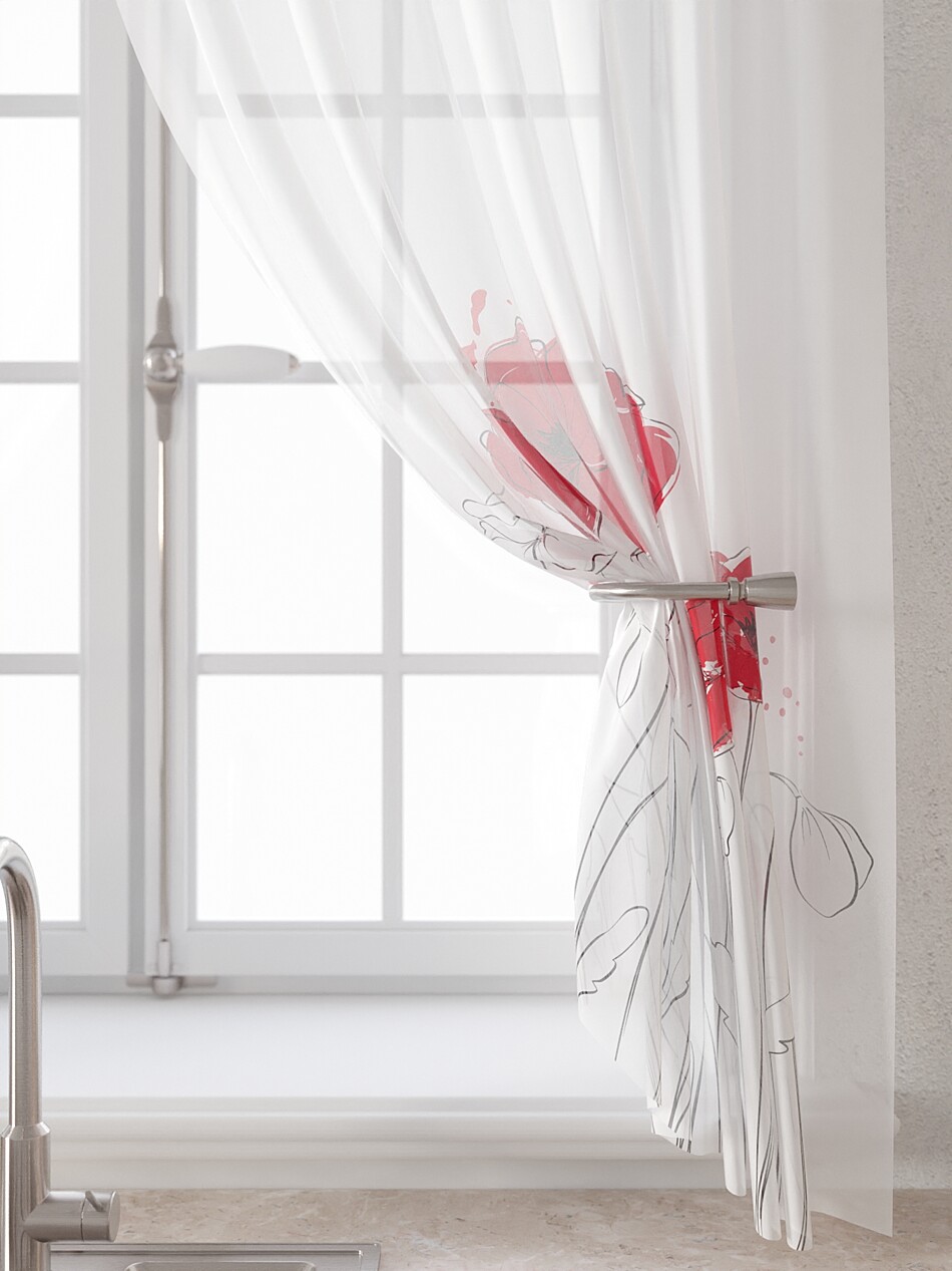 Фото №1313692 - 9915031180 - Вуаль 150х180 см — 2 шт., Ламбрекен 300х40 см — 1 шт. - Комплект штор