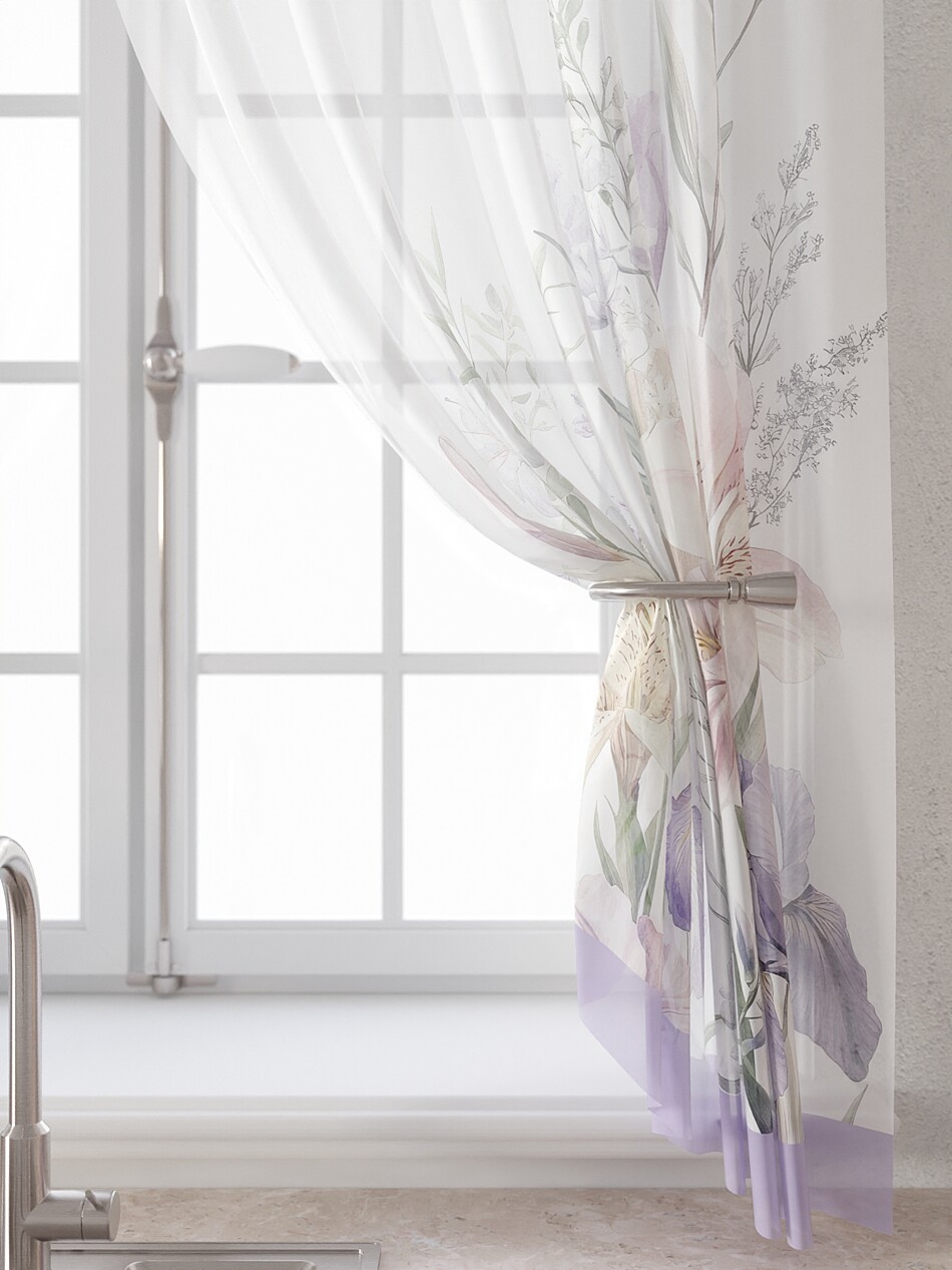 Фото №1314052 - 9915094180 - Вуаль 150х180 см — 2 шт., Ламбрекен 300х40 см — 1 шт. - Комплект штор