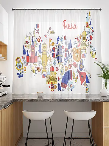 Шторы из жаккарда на люверсах 71533403 - 2