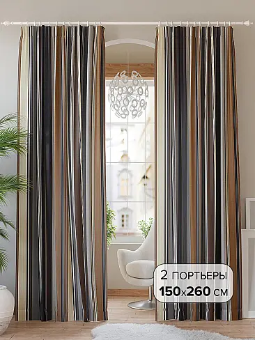 Широкие шторы на крючках в Владивостоке 9940723 - 2
