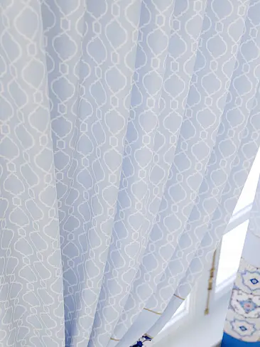 Шторы голубого цвета для кухни 9925225 - 6