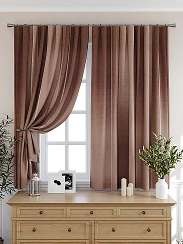 Шторы коричного цвета для кухни - Страница 2 9925236 - 7