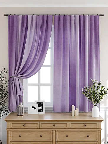 Шторы сиреневого цвета для кухни 9925237 - 7