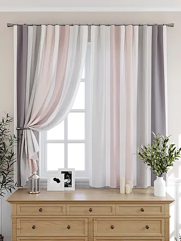 Шторы для кухни в полоску 9925310 - 7