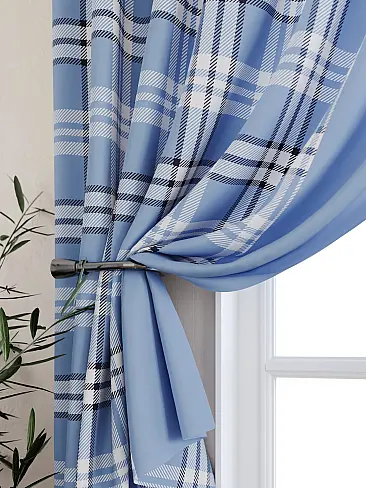 Шторы синего цвета на петлях - Страница 5 9925321 - 3