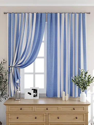 Шторы для кухни в полоску 9925346 - 7