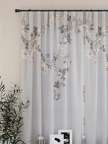 Шторы антрацитового цвета для кухни 9925452 - 4