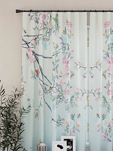 Шторы небесного цвета для кухни 9925449 - 4