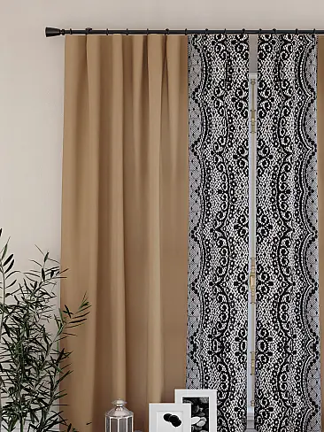 Шторы коричного цвета для кухни - Страница 4 9925472 - 4