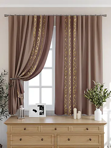 Шторы коричного цвета для кухни - Страница 3 9925477 - 7