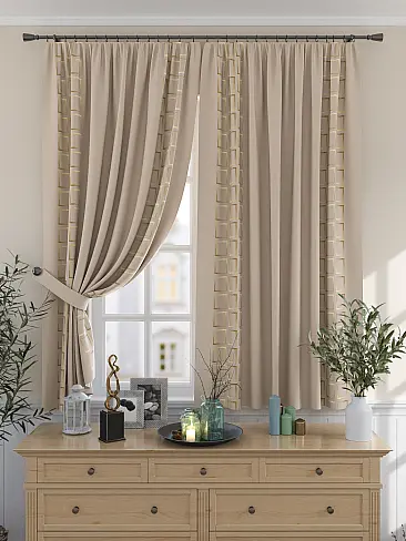 Шторы бежевого цвета для кухни - Страница 4 9925480 - 2