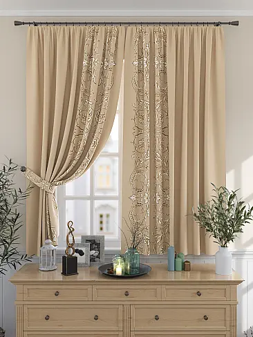 Шторы бежевого цвета для кухни - Страница 6 9925481 - 2