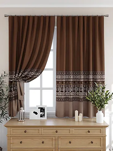 Шторы коричного цвета для кухни - Страница 3 9925506 - 7