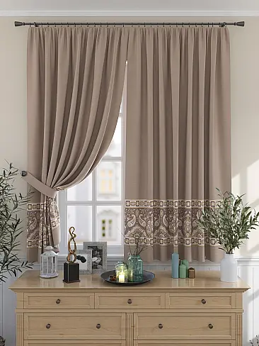 Шторы бежевого цвета для кухни - Страница 3 9925508 - 2