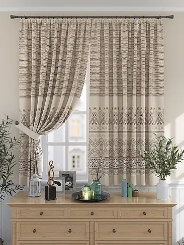 Шторы бежевого цвета для кухни - Страница 3 9925523 - 2