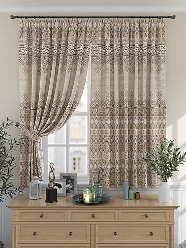 Шторы бежевого цвета для кухни - Страница 4 9925524 - 2