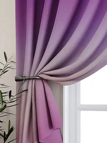Шторы сиреневого цвета для кухни 9925541 - 3