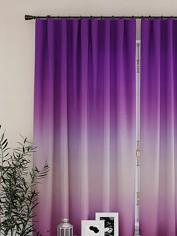 Шторы сиреневого цвета для кухни 9925541 - 4