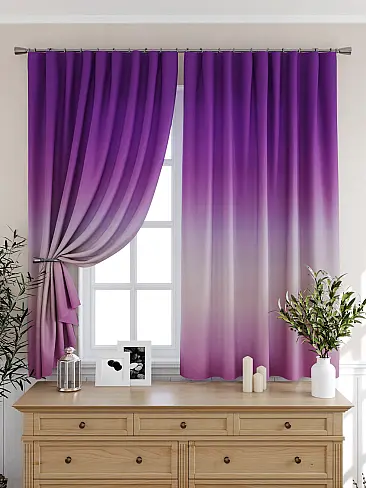 Шторы сиреневого цвета для кухни 9925541 - 7