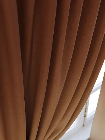 Шторы коричного цвета для кухни 9925540 - 6