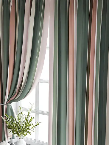 Шторы для кухни в полоску 9920628 - 4