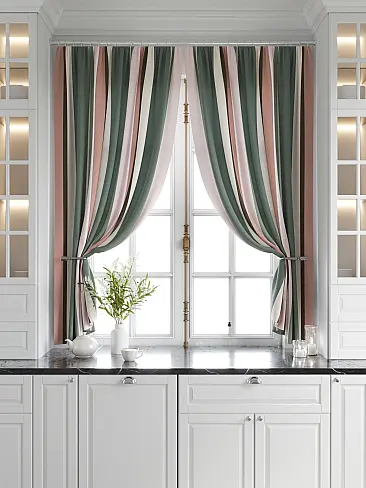 Шторы для кухни в полоску 9920628 - 6