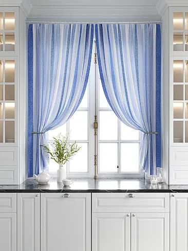 Шторы голубого цвета в полоску в Астрахани 9920632 - 6