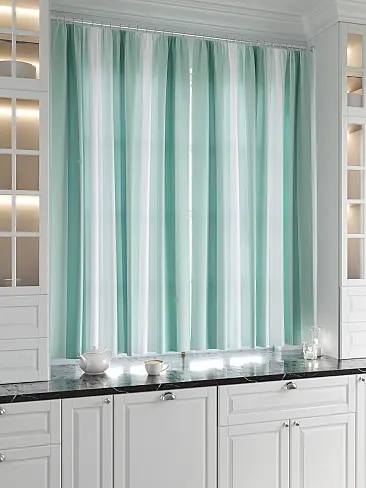 Шторы малахитового цвета для кухни 9920642 - 3