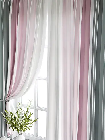 Шторы для кухни в полоску 9920636 - 4