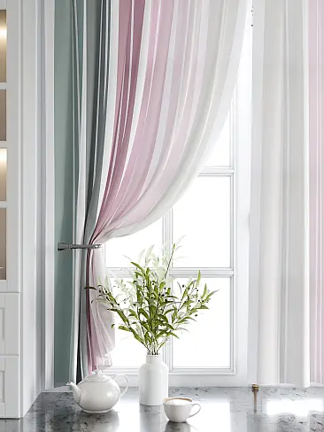 Шторы для кухни в полоску 9920636 - 5