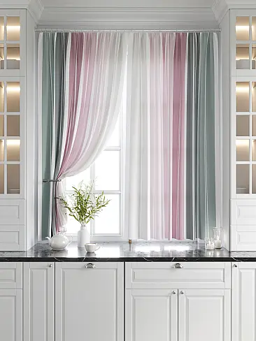 Шторы для кухни в полоску 9920636 - 7