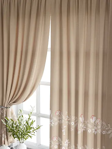 Шторы бежевого цвета для кухни - Страница 3 9920715 - 4
