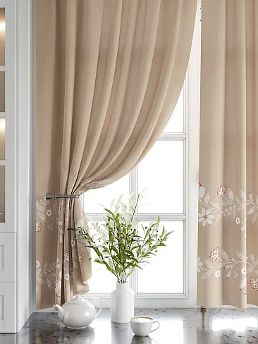 Шторы бежевого цвета для кухни - Страница 3 9920715 - 5