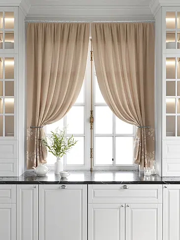 Шторы бежевого цвета для кухни - Страница 3 9920715 - 6