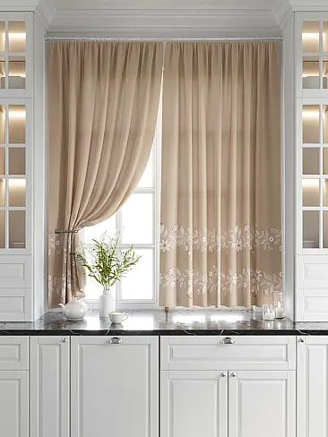 Шторы бежевого цвета для кухни - Страница 3 9920715 - 7