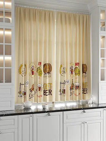 Шторы бежевого цвета для кухни - Страница 2 9920726 - 3