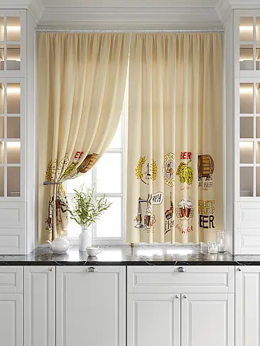 Шторы бежевого цвета для кухни - Страница 2 9920726 - 7