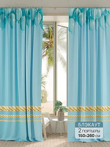 Шторы синего цвета на петлях - Страница 5 9950925 - 2
