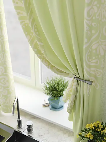 Шторы зеленого цвета для кухни - Страница 3 9925642 - 5