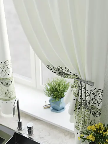 Шторы зеленого цвета для кухни - Страница 3 9925659 - 5