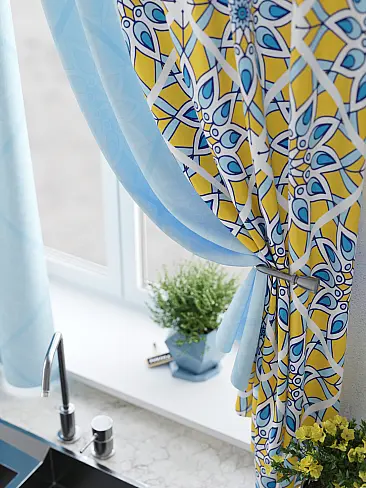 Шторы голубого цвета для кухни в Новокузнецке - Страница 18 9925680 - 5