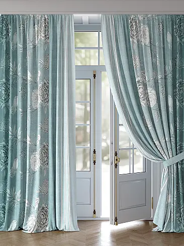 Готовые шторы Синие лен 270*150 см модные плотные портьеры для спальни и гостиной