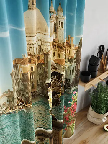 Шторы с рисунком растения 9920085 - 4