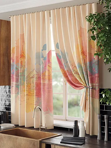 Шторы голубого цвета для кухни в Новокузнецке - Страница 17 9961365 - 5