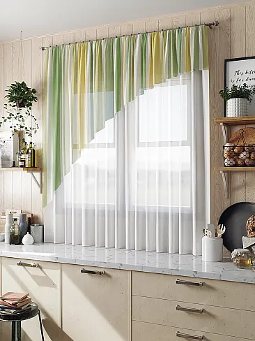 Тюль вуаль в полоску в Новокузнецке 71516023 - 2