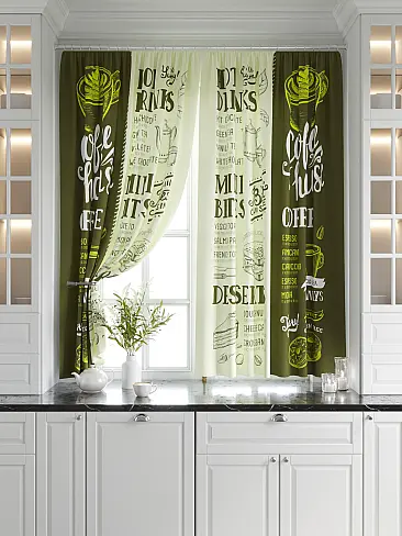 Шторы зеленого цвета для кухни - Страница 3 9920766 - 7