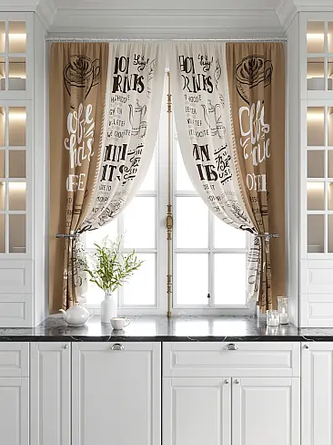 Шторы бежевого цвета для кухни - Страница 3 9920775 - 6