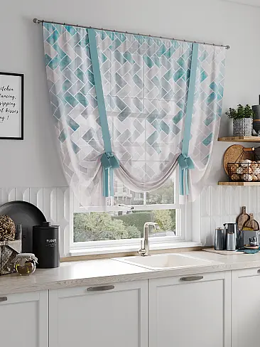 Шторы из тюля вуали короткие 71518065 - 2